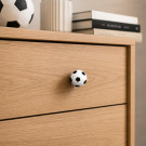 Lot de 2 boutons de meuble FOOT, Blanc et noir Ø31mm