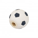 2 boutons de meuble FOOT, Blanc et noir - Style ballon de football - Ø31mm