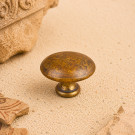 Bouton de meuble BOULE, Laiton aspect rouille | Rustique