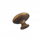 Bouton de meuble BOULE, Laiton aspect rouille | Rustique