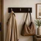 Porte manteau en bois wengé