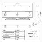 Porte manteau en bois wengé
