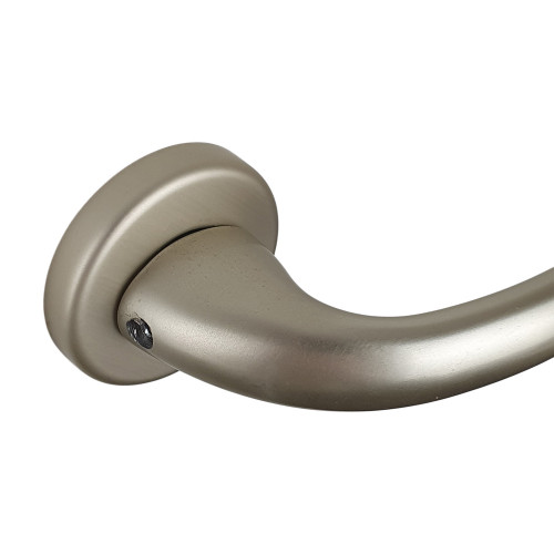2 poignées de porte KYOTO, Rosace ronde, Contemporain, Aluminium anodisé doré F2