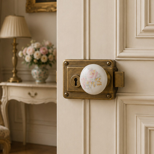 Bouton de porte en porcelaine ROSAE