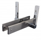 Poignée de porte sur plaque zoe en zamak chrome brillant bec de canne