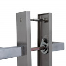 Poignée de porte sur plaque zoe en zamak chrome brillant