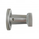 2 poignées de porte NORMA, Rosace ronde, Contemporain, Aluminium argent