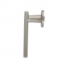 2 poignées de porte NORMA, Rosace ronde, Contemporain, Aluminium argent