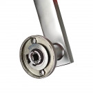 2 poignées de porte NORMA, Rosace ronde, Contemporain, Aluminium argent