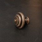 Bouton de meuble LYONNAIS, Laiton fer patiné, ø30mm | Rustique