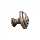 Bouton de meuble LYONNAIS, Laiton fer patiné, ø30mm | Rustique