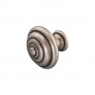 Bouton de meuble LYONNAIS, Laiton fer patiné, ø30mm | Rustique
