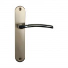2 poignées de porte FINESSE, Zamak nickel mat entraxe 195 mm