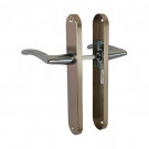 2 poignées de porte FINESSE, Zamak nickel mat entraxe 195 mm