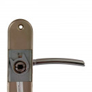 2 poignées de porte FINESSE, Zamak nickel mat entraxe 195 mm