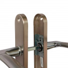 2 poignées de porte FINESSE, Zamak nickel mat entraxe 195 mm