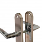 2 poignées de porte FINESSE, Zamak nickel mat entraxe 195 mm