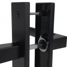 2 poignées de porte LOFT, Métal noir mat entraxe 165 mm