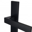 2 poignées de porte LOFT, Métal noir mat entraxe 165 mm