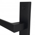 2 poignées de porte LOFT, Métal noir mat entraxe 165 mm