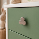Bouton de meuble TREFLE, Zamak nickel mat | Fantaisie