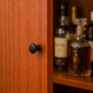 Bouton de meuble CONVEXE, Zamak noir | Contemporain