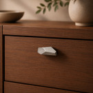Bouton de meuble TYREL, Métal chrome mat 55 mm | Contemporain