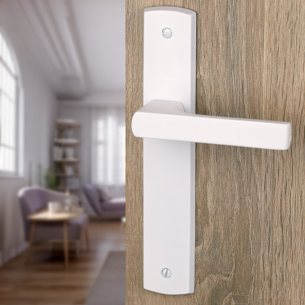 Poignée de porte en bois blanc SCENARIO sans trou