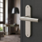 Poignée de porte DOCKER nickel mat sans trou