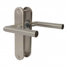 Poignée de porte DOCKER nickel mat sans trou
