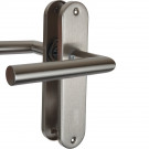 Poignée de porte DOCKER nickel mat sans trou