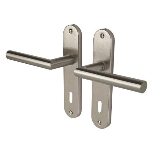 Poignée de porte DOCKER nickel mat entrée de clé