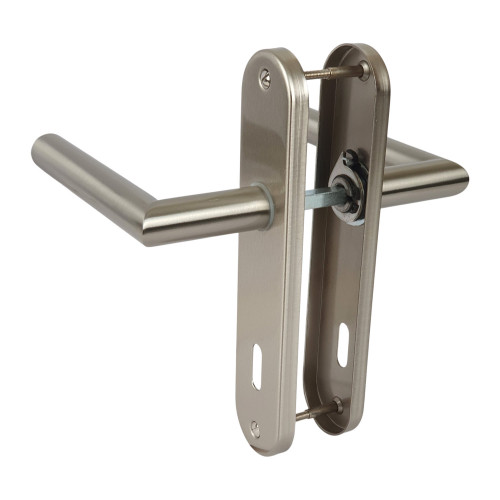 Poignée de porte DOCKER nickel mat entrée de clé
