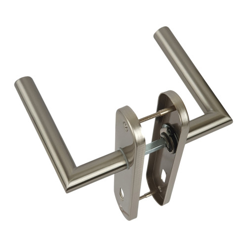 Poignée de porte DOCKER nickel mat entrée de clé