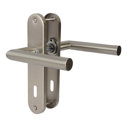 Poignée de porte DOCKER nickel mat entrée de clé