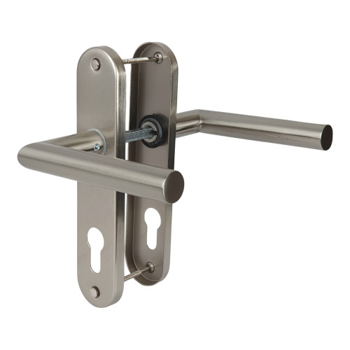 Poignée de porte DOCKER nickel mat trou de cylindre
