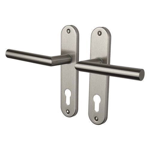 Poignée de porte DOCKER nickel mat trou de cylindre