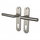 Poignée de porte DOCKER nickel mat trou de cylindre