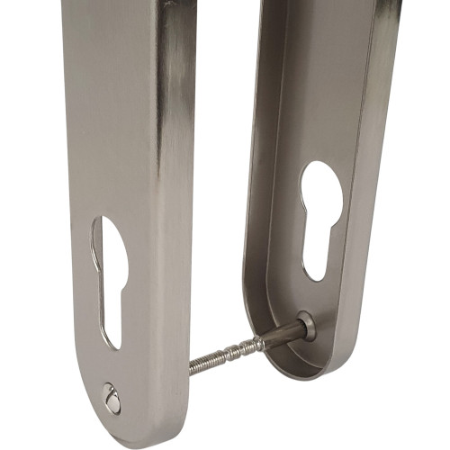Poignée de porte DOCKER nickel mat trou de cylindre