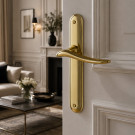 Poignée de porte MARISA laiton poli bec de canne