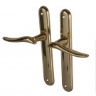 Poignée de porte MARISA laiton poli bec de canne