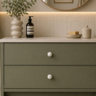 Bouton de meuble BOULE,  nylon beige | Contemporain