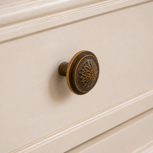 Bouton de meuble LOUIS XVI, Zamak bronze | Classique