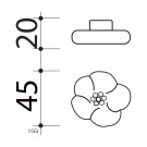 Bouton de meuble PENSEE,  nylon blanc | Contemporain
