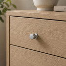Bouton de meuble POLLEN, nylon chrome mat 22x26 mm | Contemporain