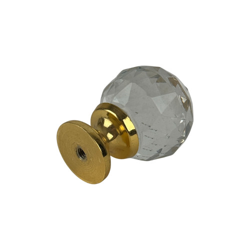 Bouton de meuble GLAM, nylon transparent 27x33 mm | Classique chic