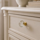 Bouton de meuble GLAM, nylon transparent 27x33 mm | Classique chic