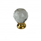 Bouton de meuble GLAM, nylon transparent 27x33 mm | Classique chic