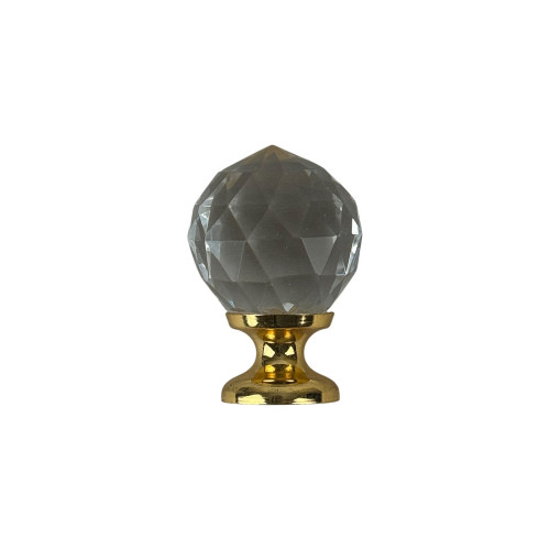 Bouton de meuble GLAM, nylon transparent 27x33 mm | Classique chic