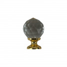 Bouton de meuble GLAM, nylon transparent 27x33 mm | Classique chic